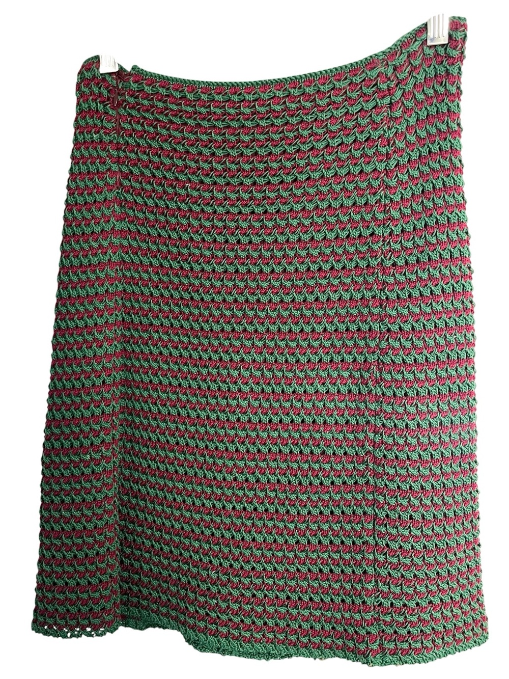 Prada SS2005 Runway Crochet Mirror Knit Skirt IT40 Archive Miuccia Prada - Picture 14 of 14